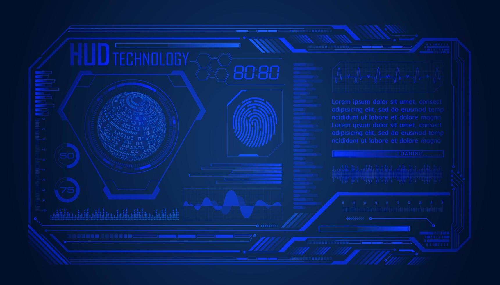 Modern HUD Technology Screen Background vector