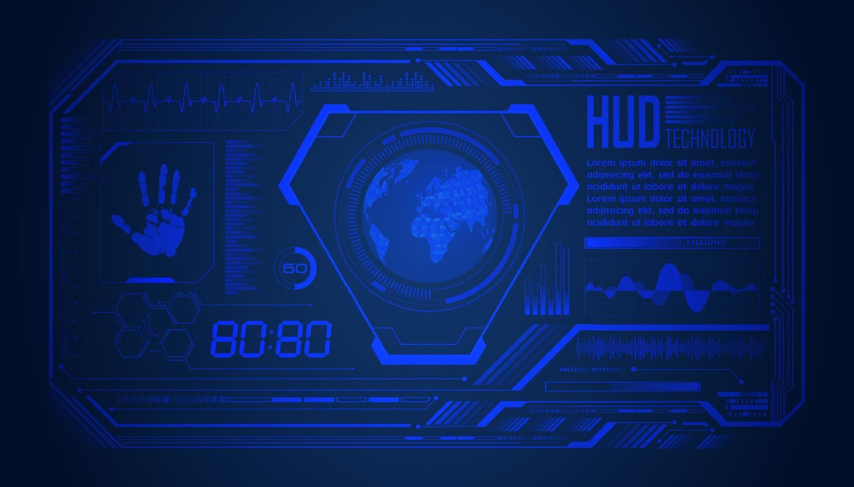 Modern HUD Technology Screen Background vector