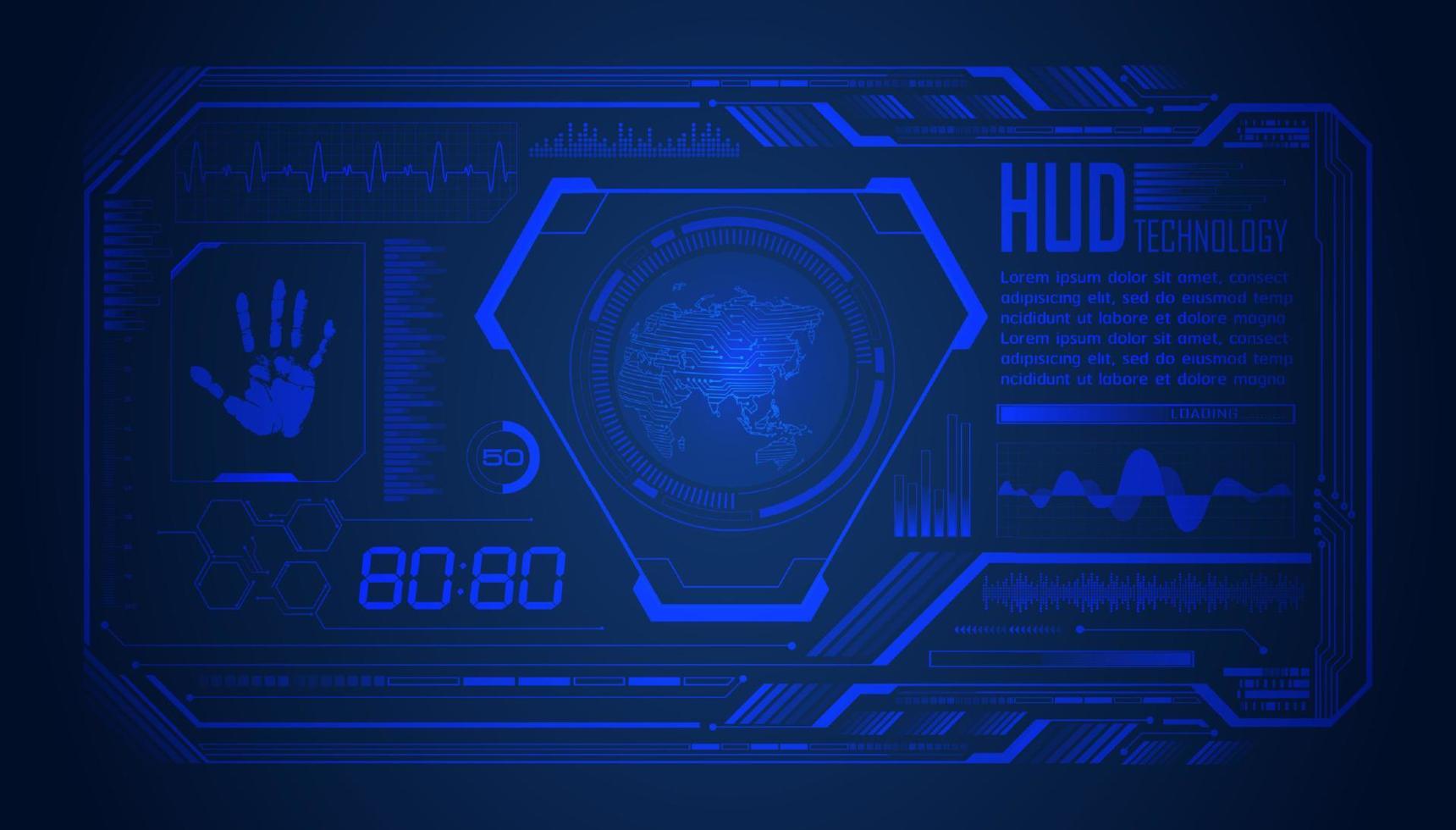 Modern HUD Technology Screen Background vector