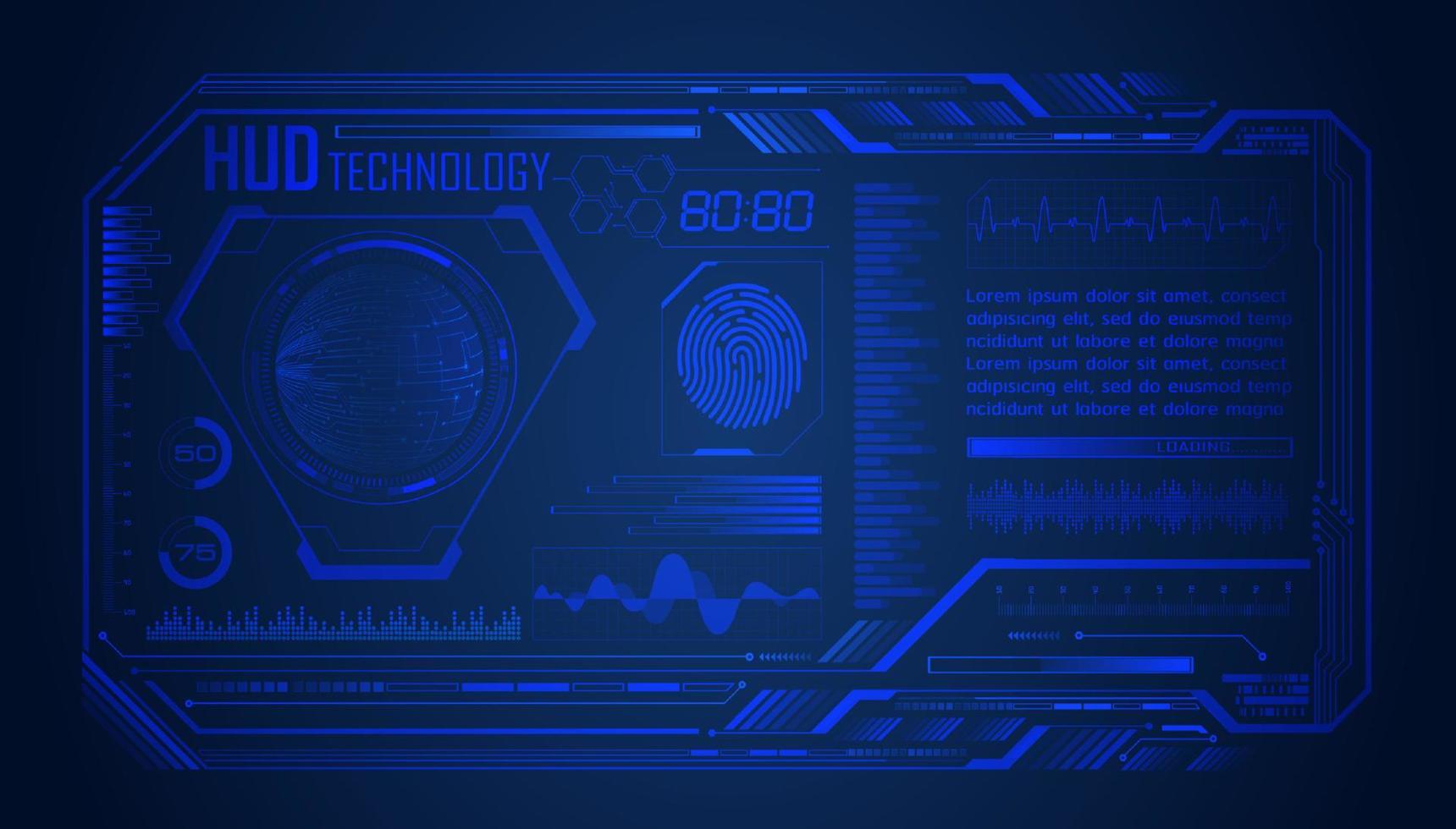 Modern HUD Technology Screen Background vector