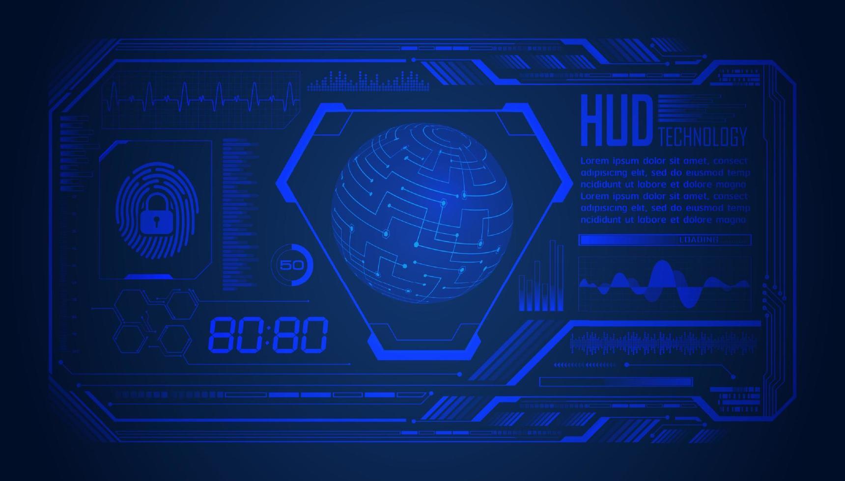 Modern HUD Technology Screen Background vector