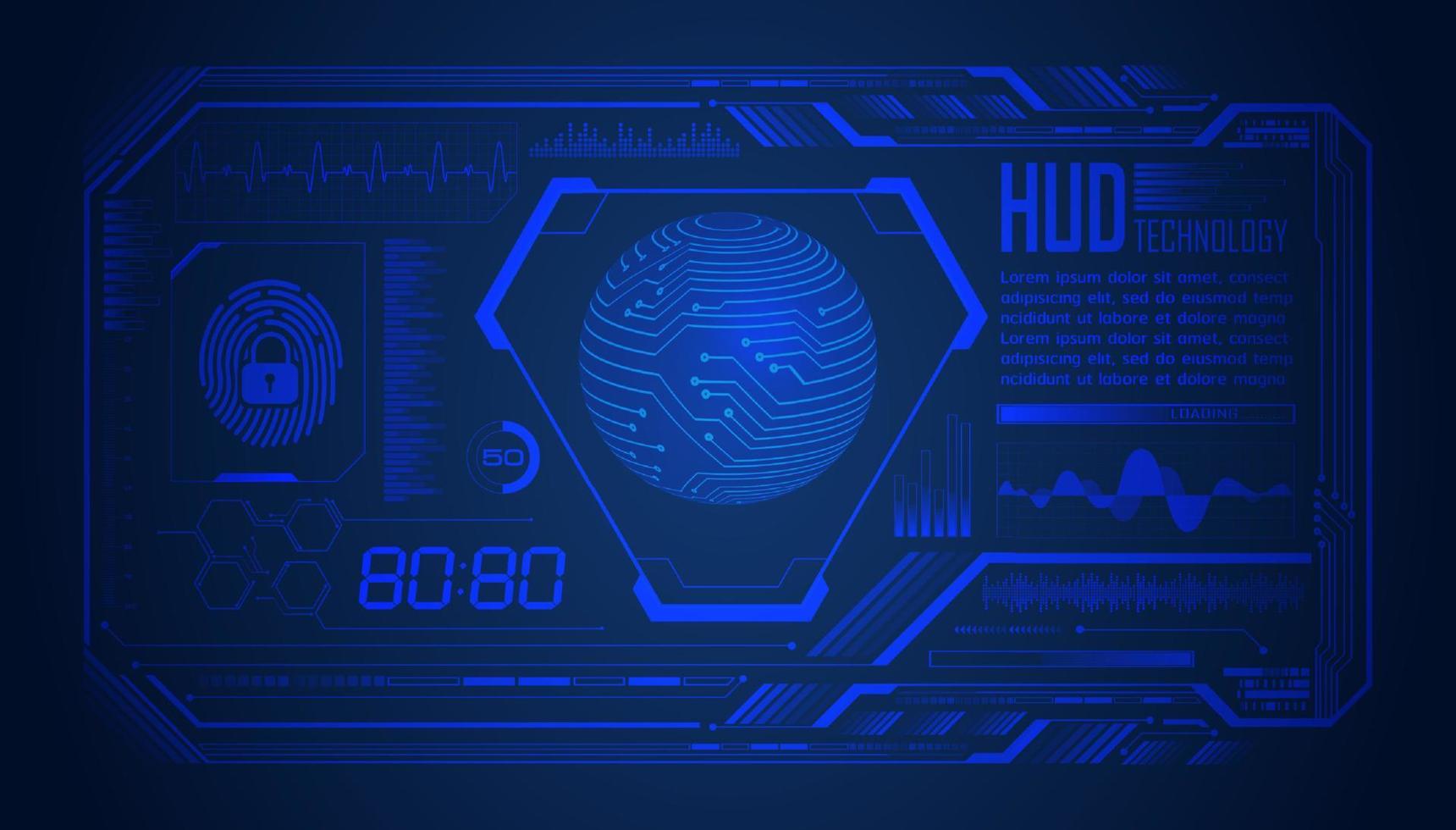 Modern HUD Technology Screen Background vector