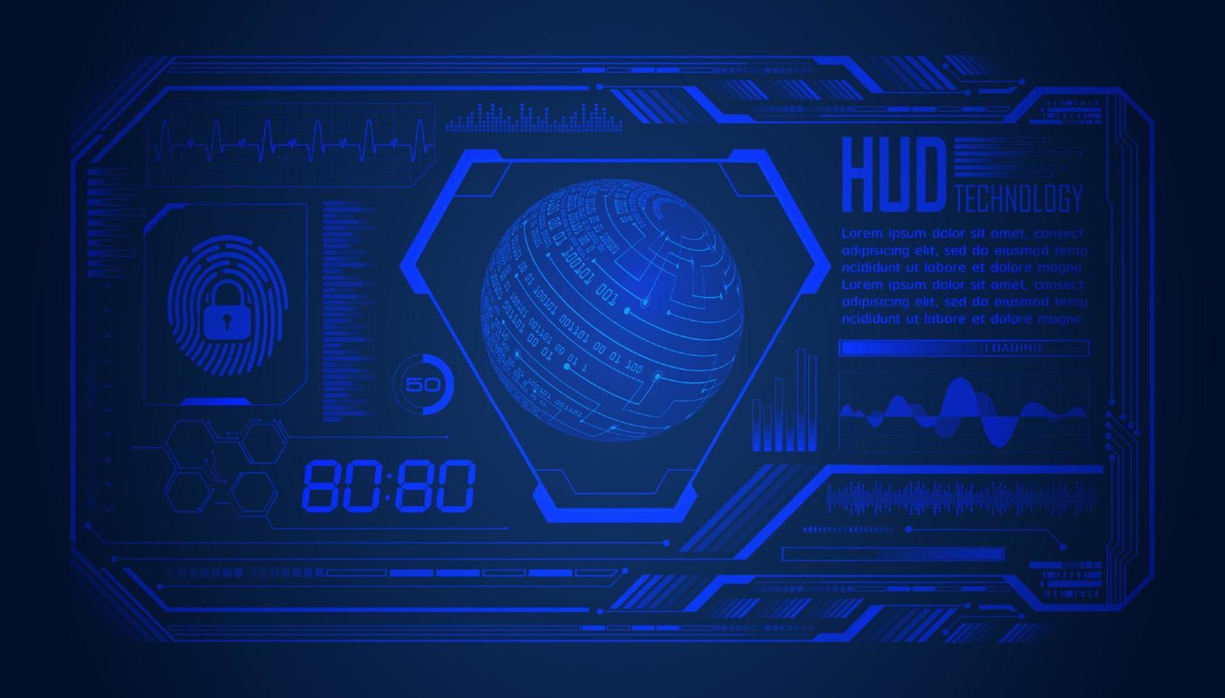 Modern HUD Technology Screen Background vector