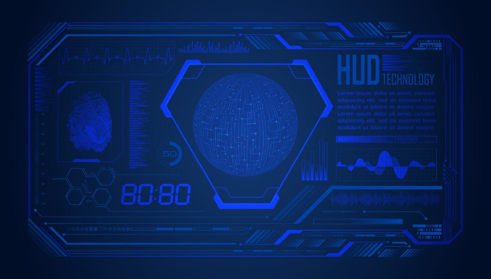 Modern HUD Technology Screen Background vector