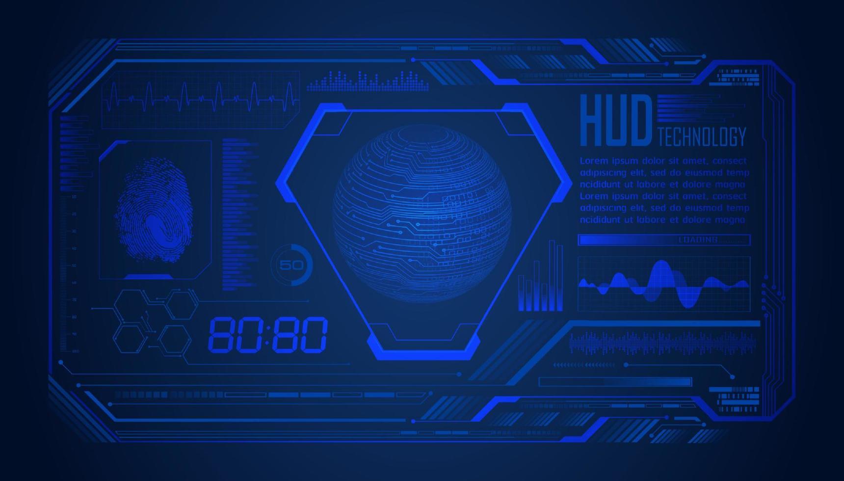 Modern HUD Technology Screen Background vector