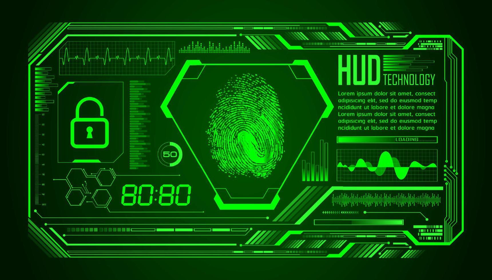 fondo de pantalla de tecnología hud moderna vector