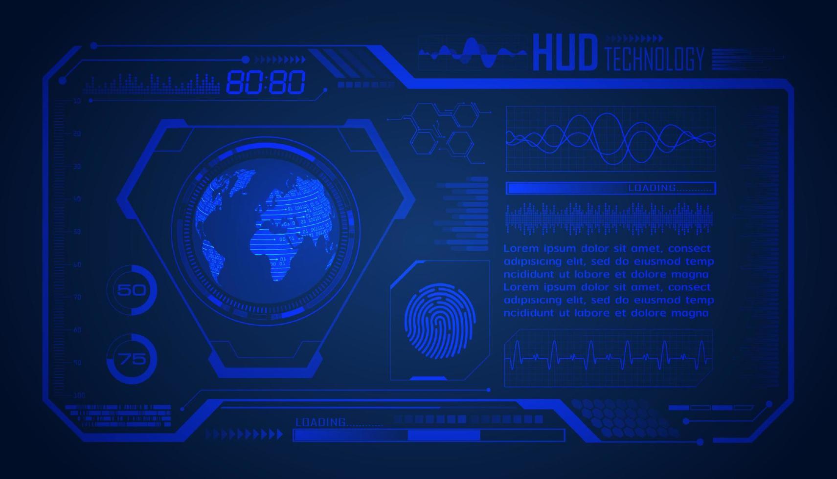 fondo de pantalla de tecnología hud moderna vector