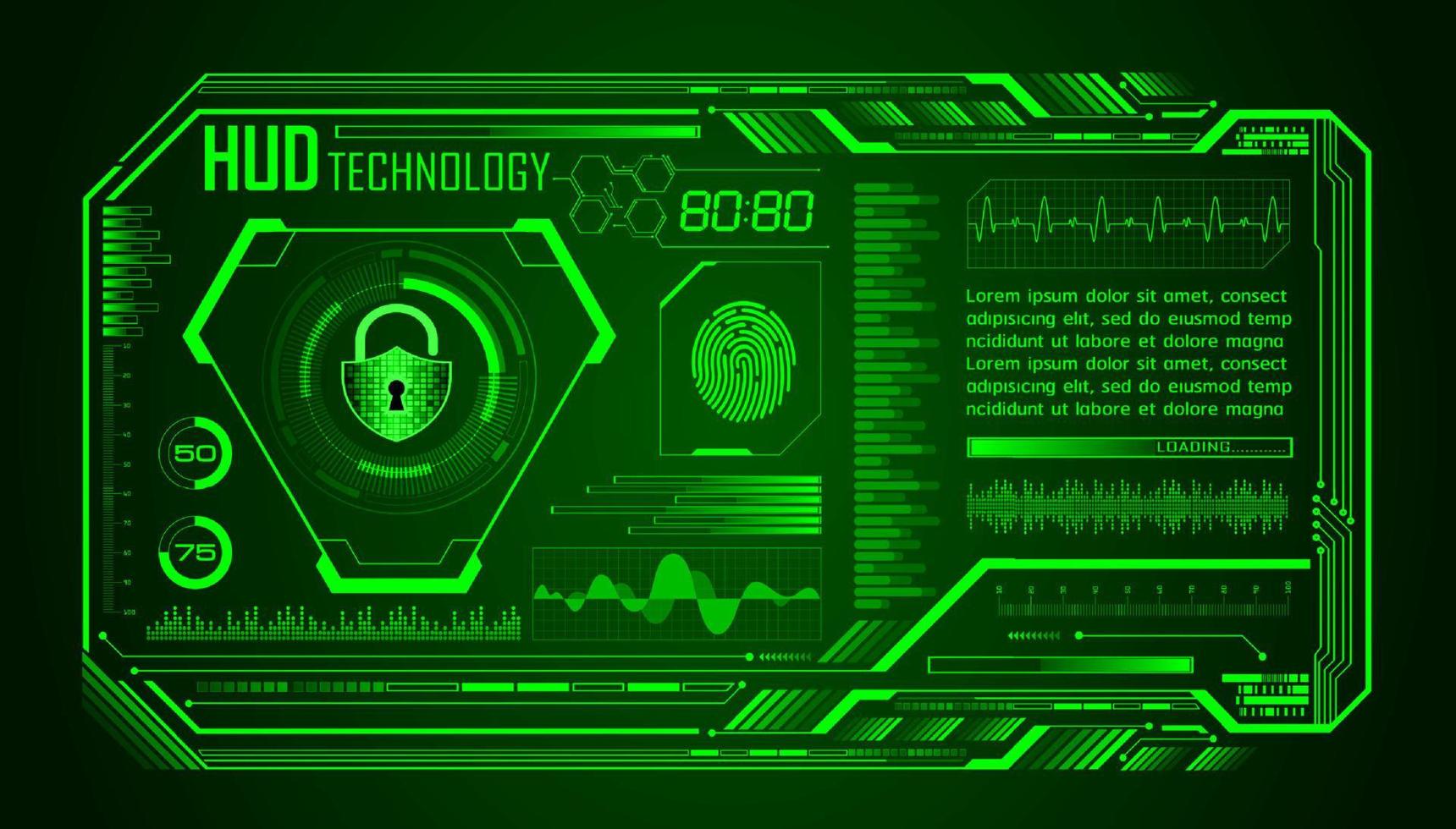 Modern HUD Technology Screen Background vector