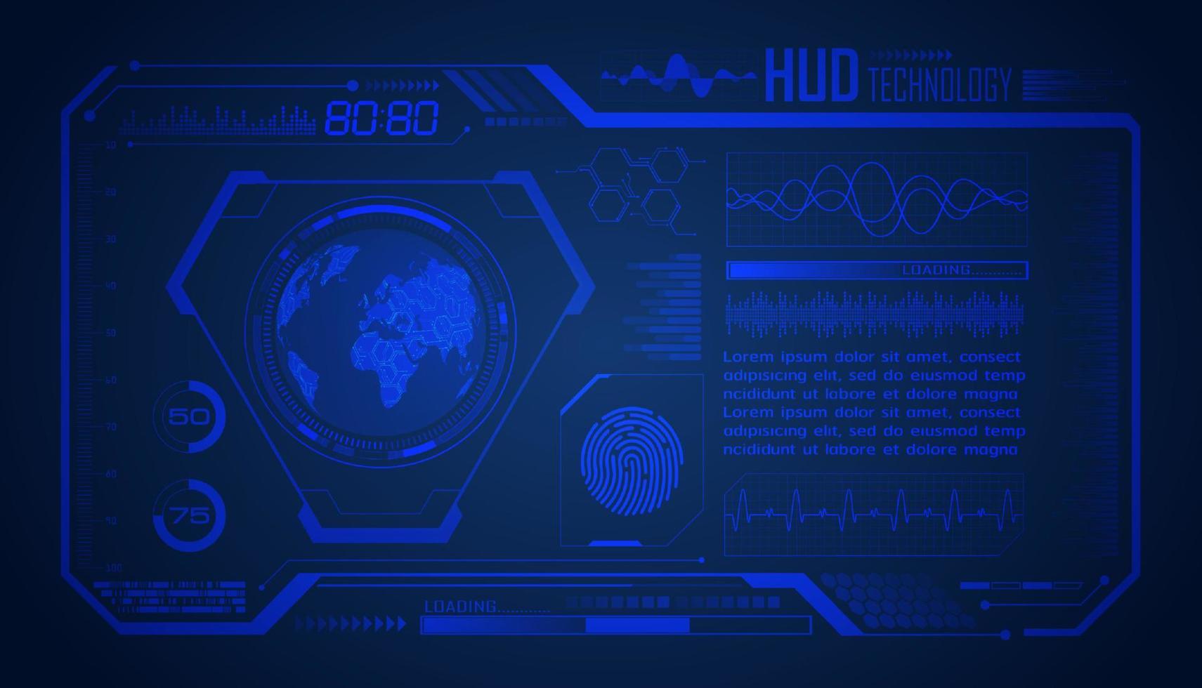 fondo de pantalla de tecnología hud moderna vector