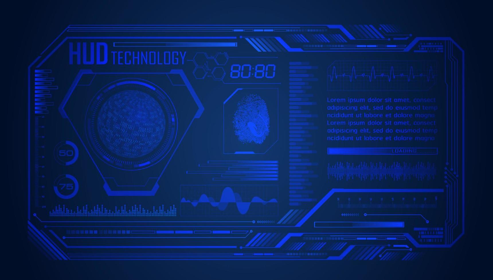 Modern HUD Technology Screen Background vector