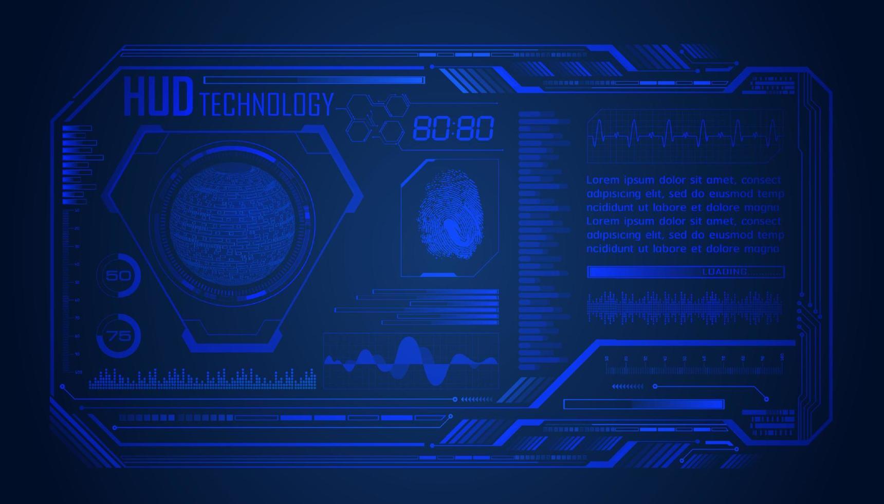 fondo de pantalla de tecnología hud moderna vector