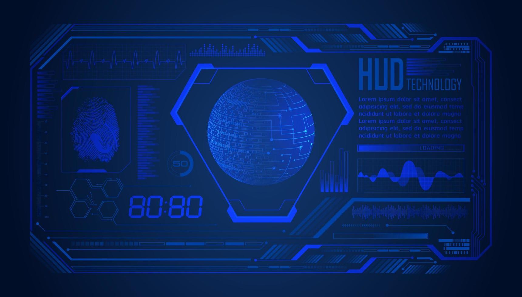 Modern HUD Technology Screen Background vector