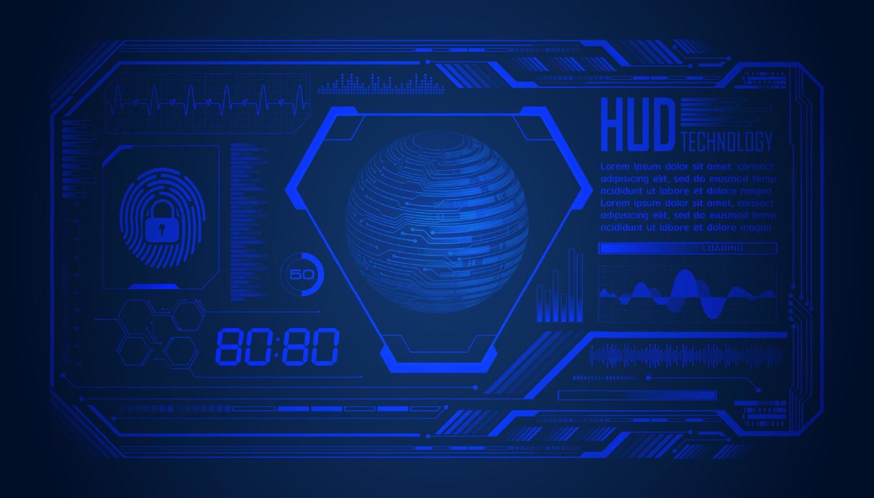 Modern HUD Technology Screen Background vector
