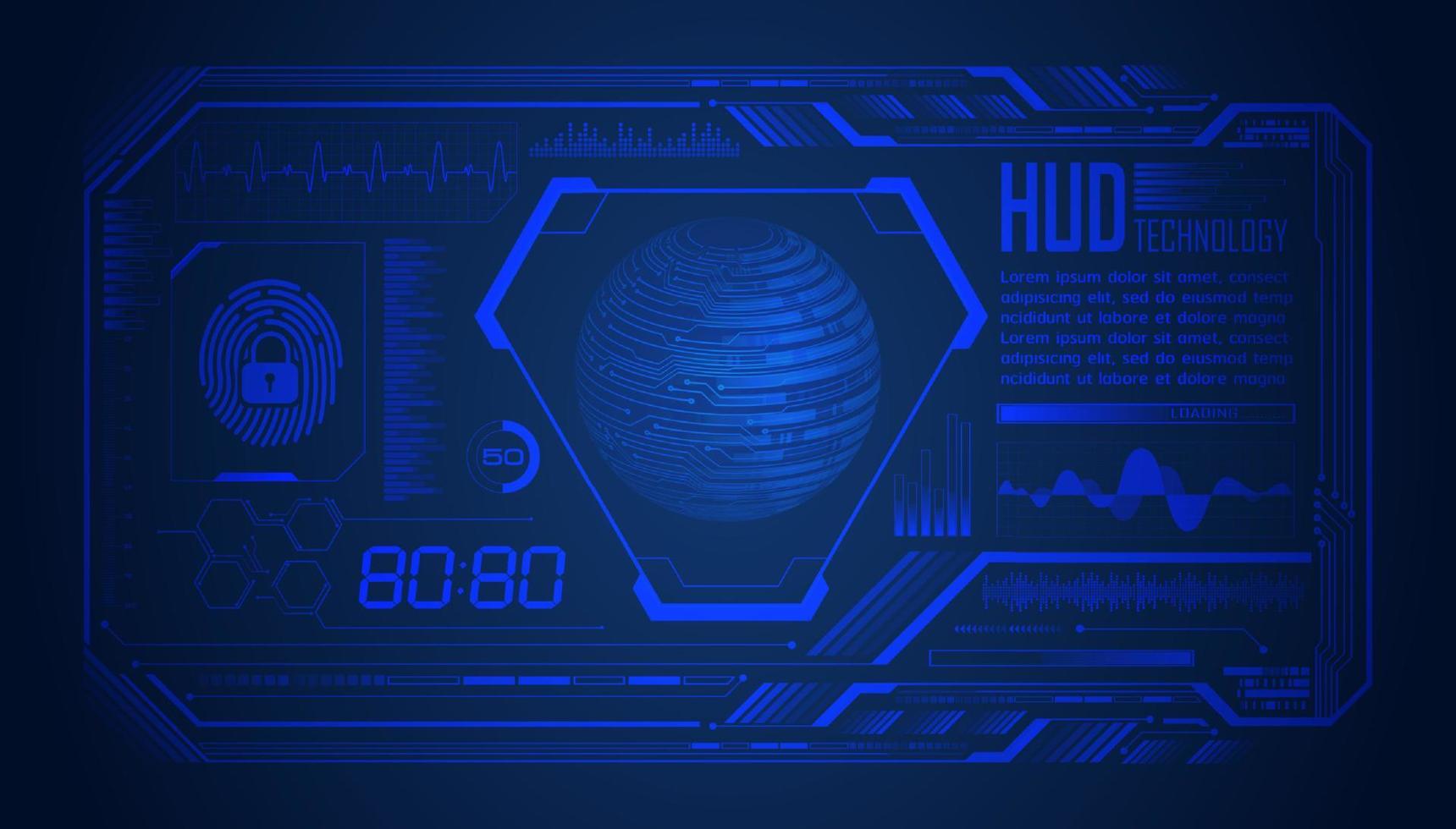 fondo de pantalla de tecnología hud moderna vector