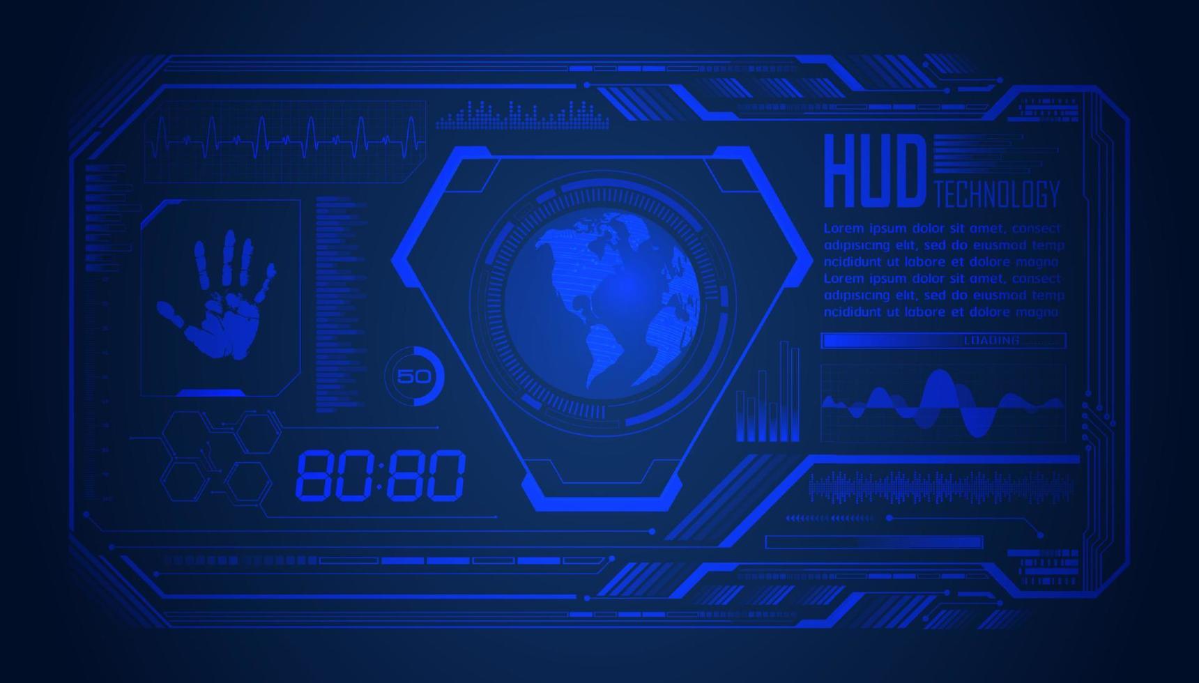 Modern HUD Technology Screen Background vector