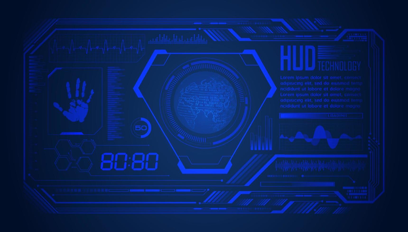 Modern HUD Technology Screen Background vector