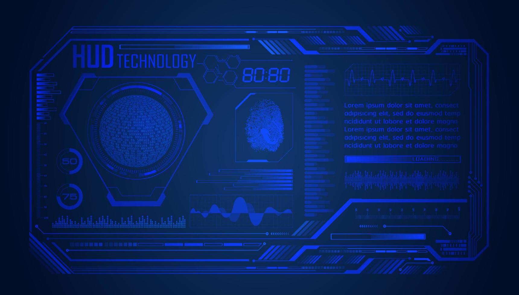 fondo de pantalla de tecnología hud moderna vector