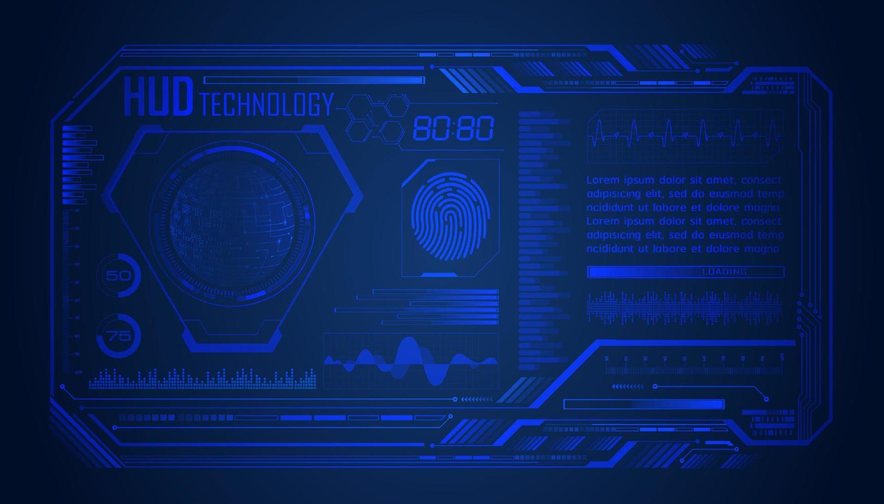 fondo de pantalla de tecnología hud moderna vector