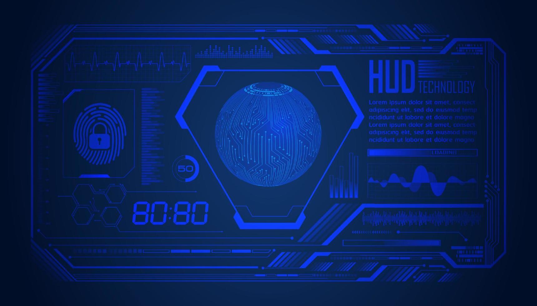 Modern HUD Technology Screen Background vector