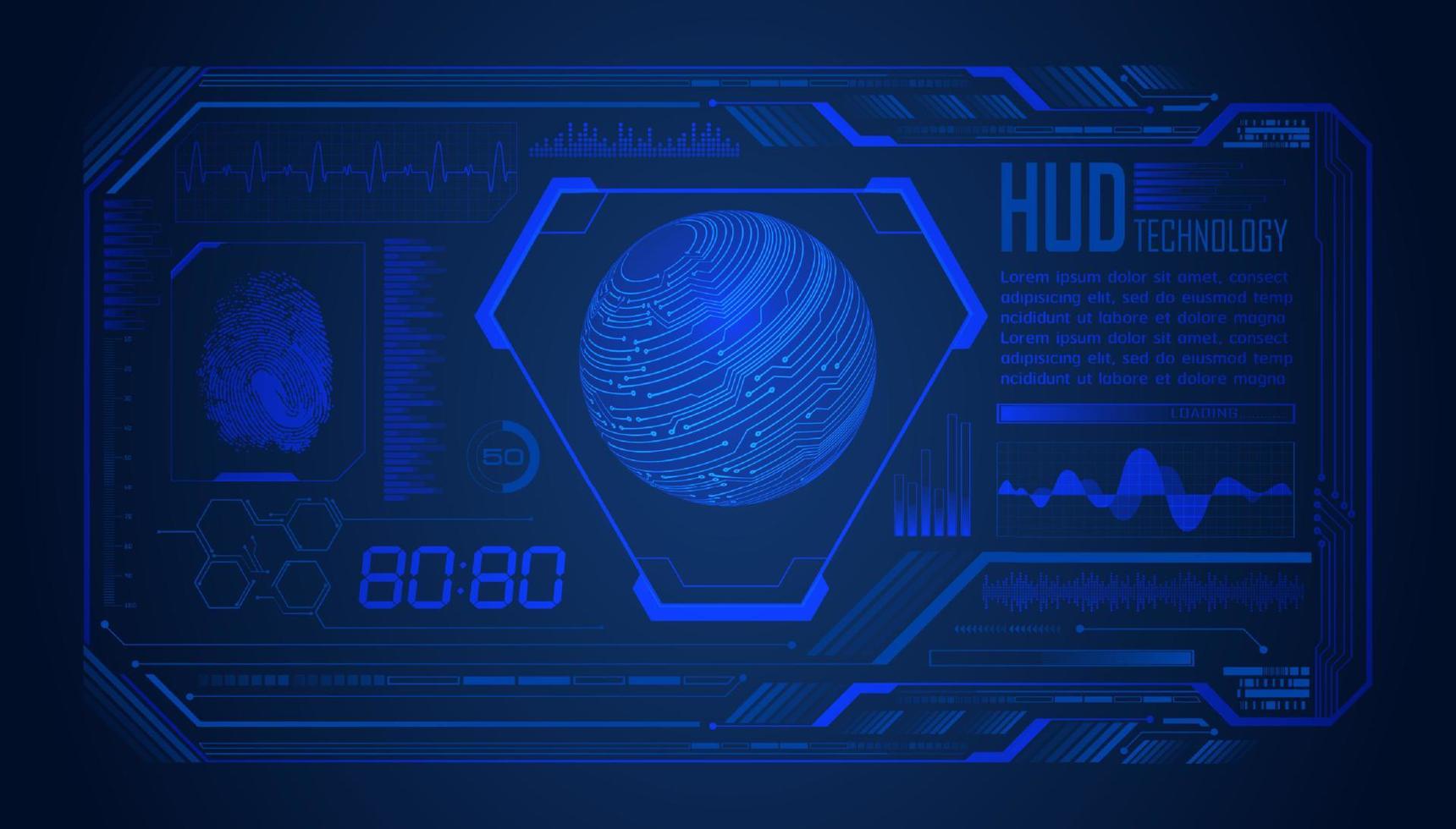 Modern HUD Technology Screen Background vector