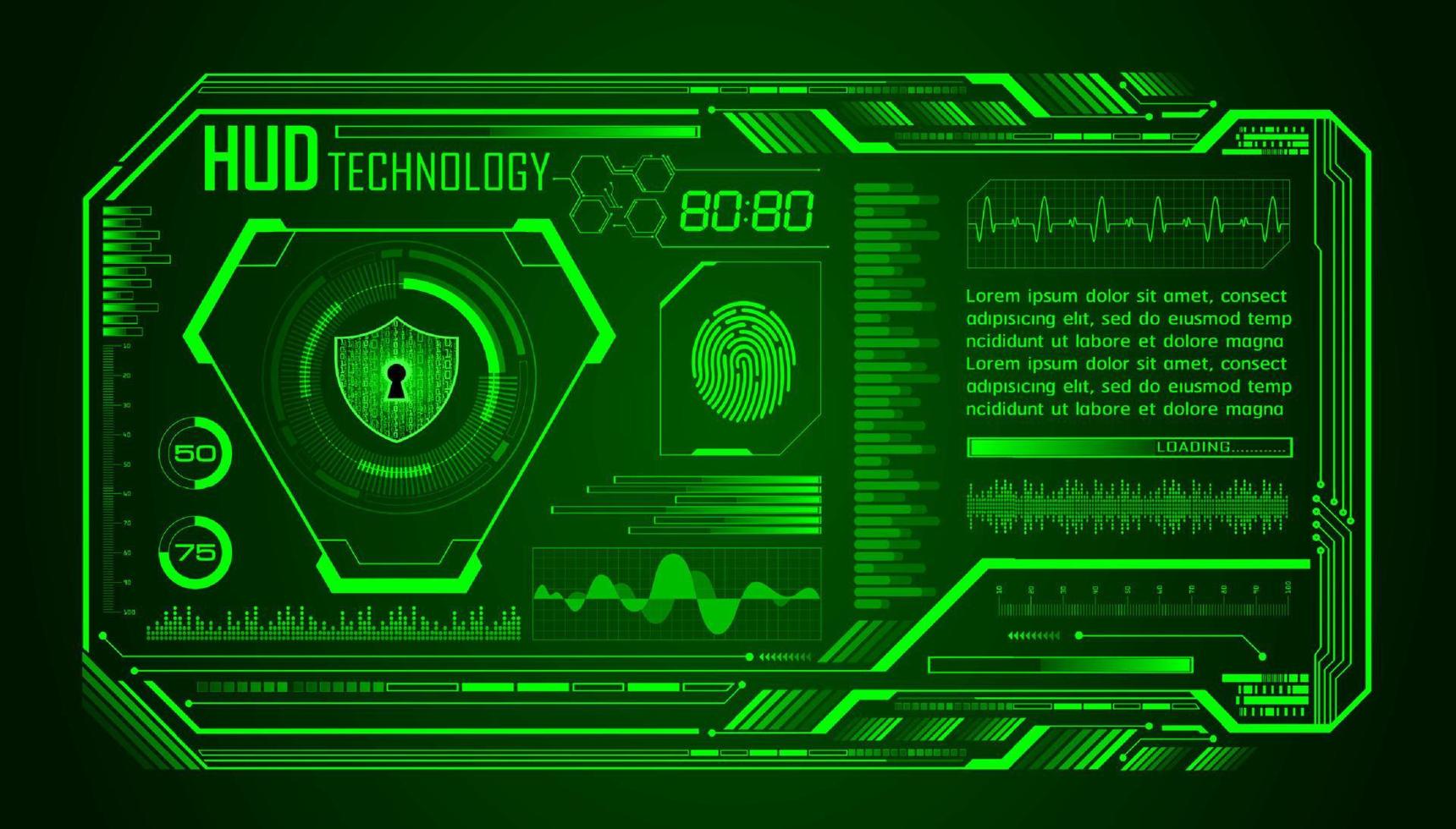 Modern HUD Technology Screen Background vector