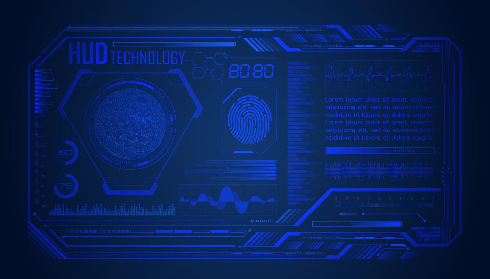 fondo de pantalla de tecnología hud moderna vector