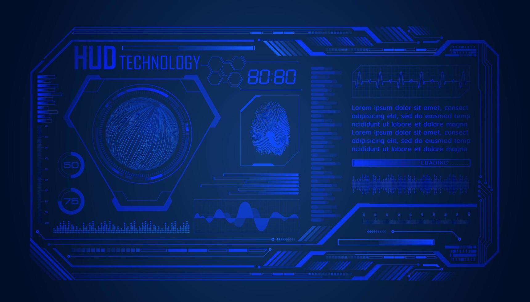 fondo de pantalla de tecnología hud moderna vector