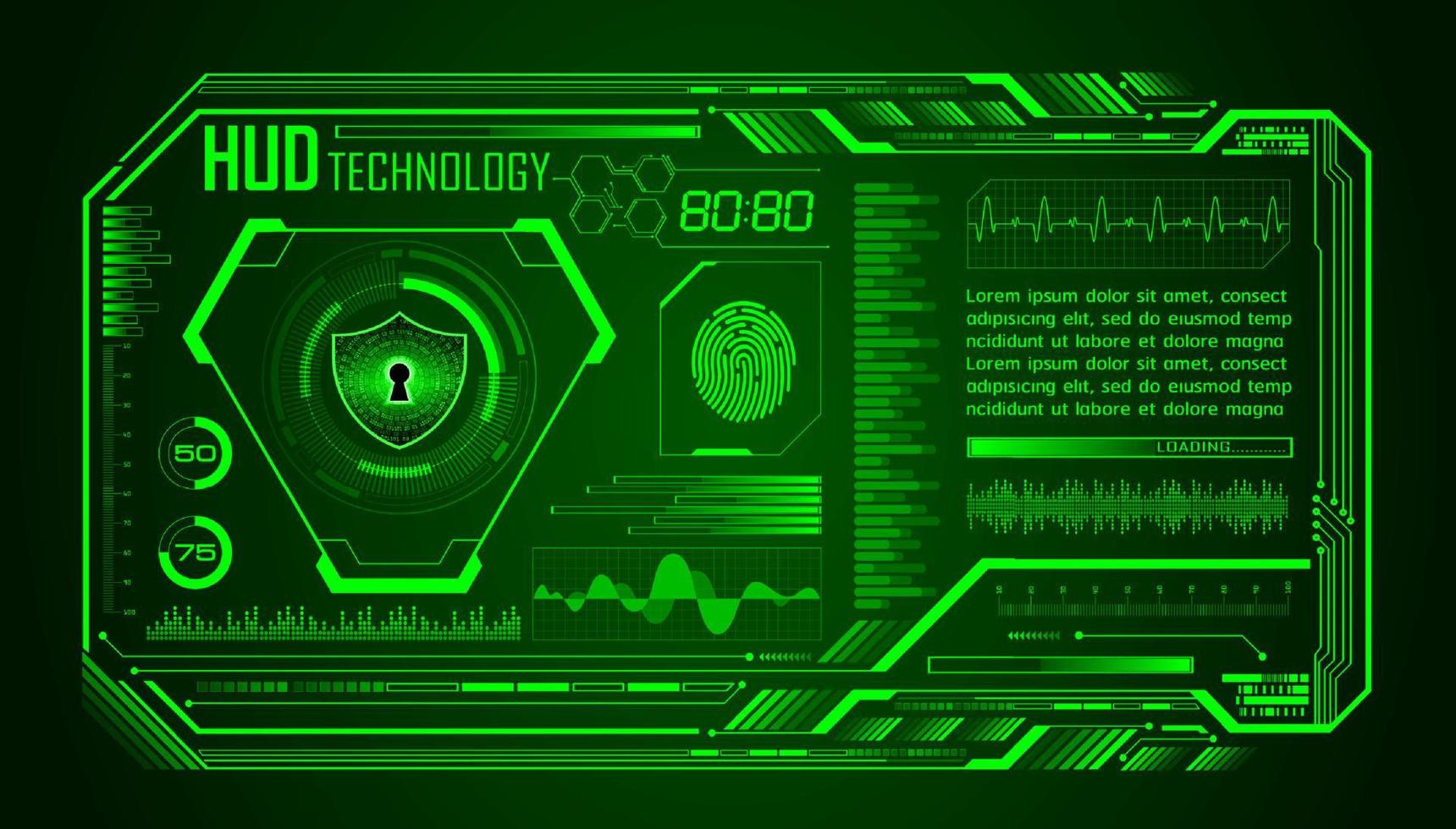 Modern HUD Technology Screen Background vector