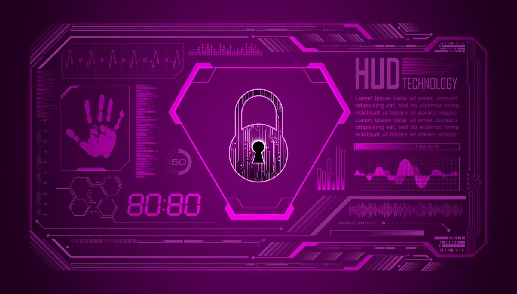 Modern HUD Technology Screen Background vector