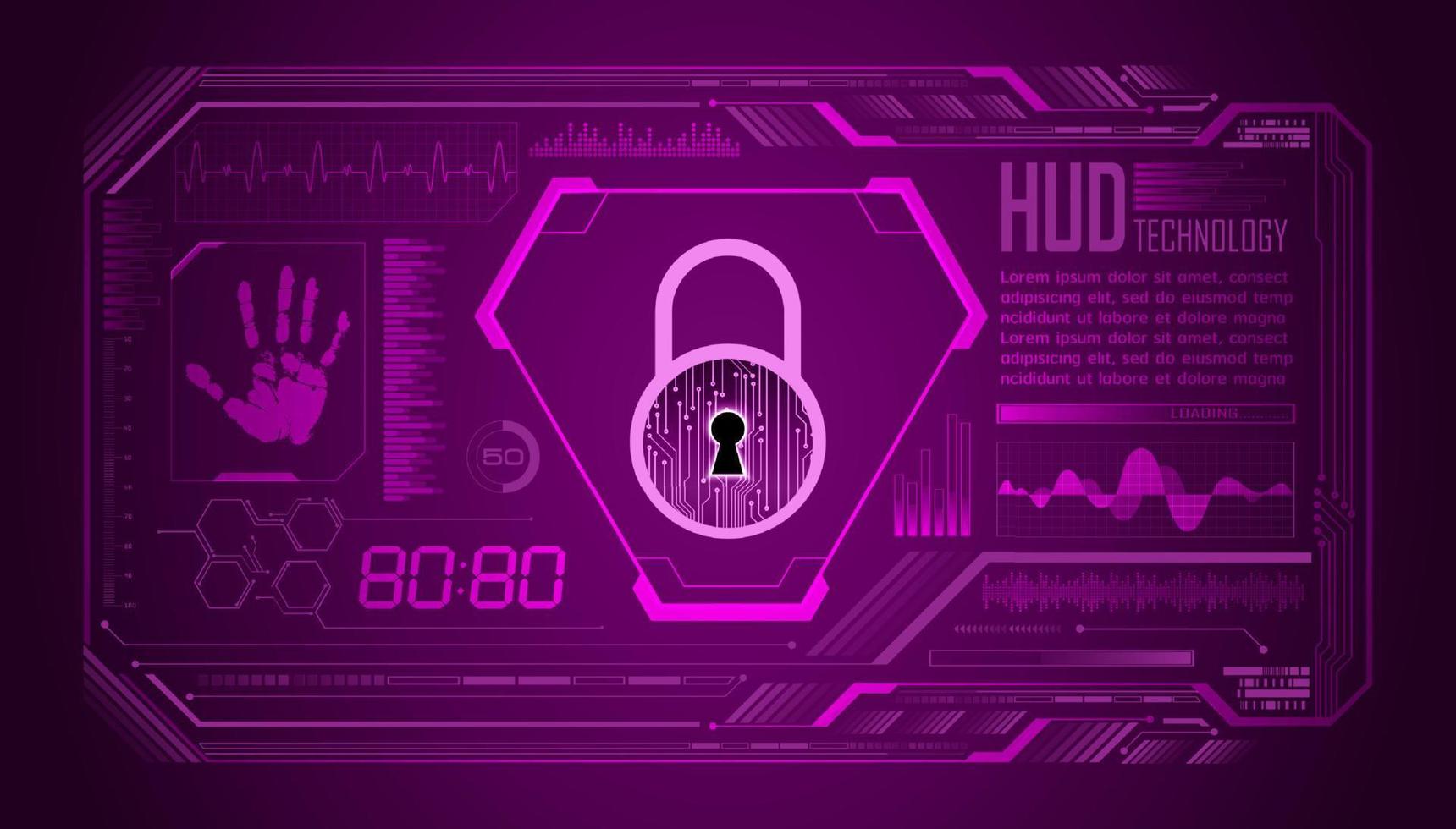 Modern HUD Technology Screen Background vector