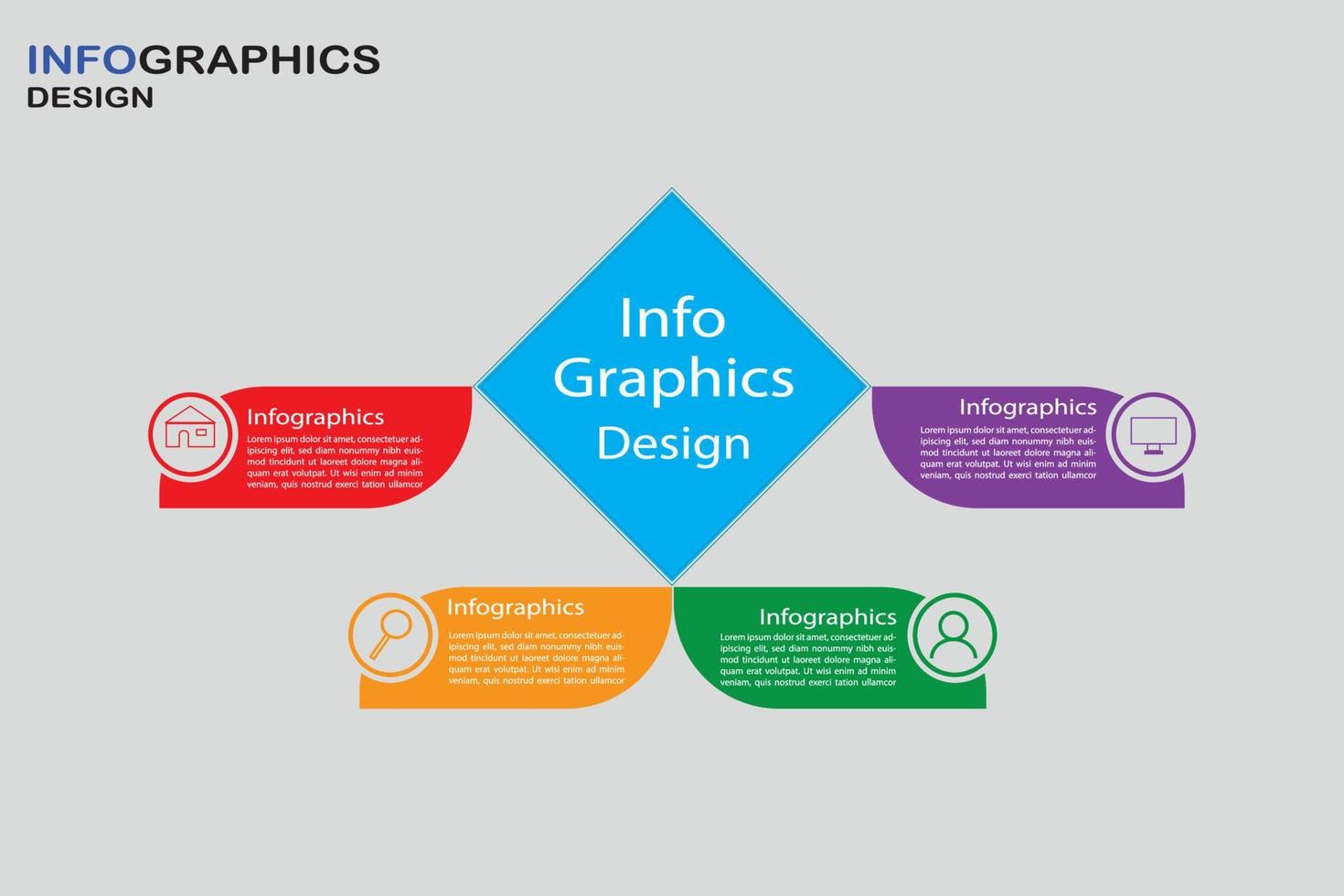 Infographic design template vector eps