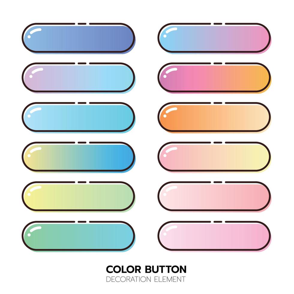 color button button decoration element vector