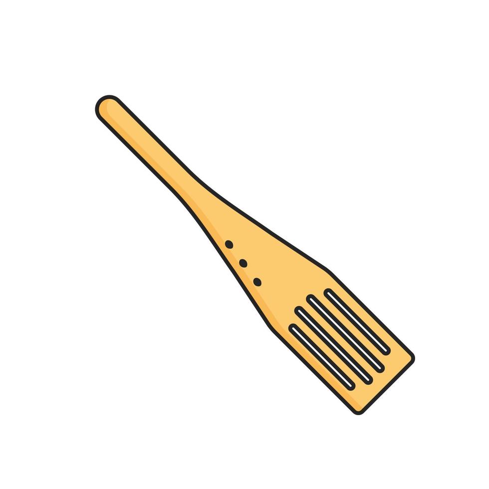 Spatula. Kitchenware element. Kitchen utensil and tool. Doodle style. vector