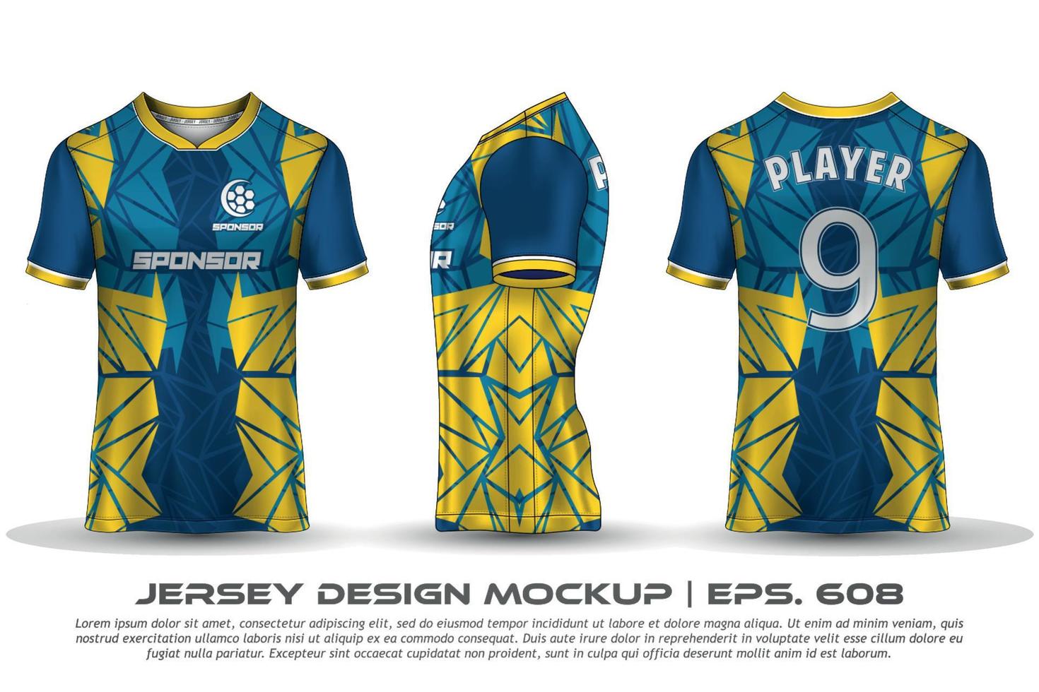 diseño de jersey camiseta de sublimación patrón geométrico premium increíble colección de vectores para fútbol fútbol carreras ciclismo juegos motocross deportes