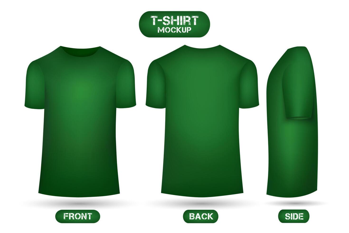 Plain green t-shirt mockup vector