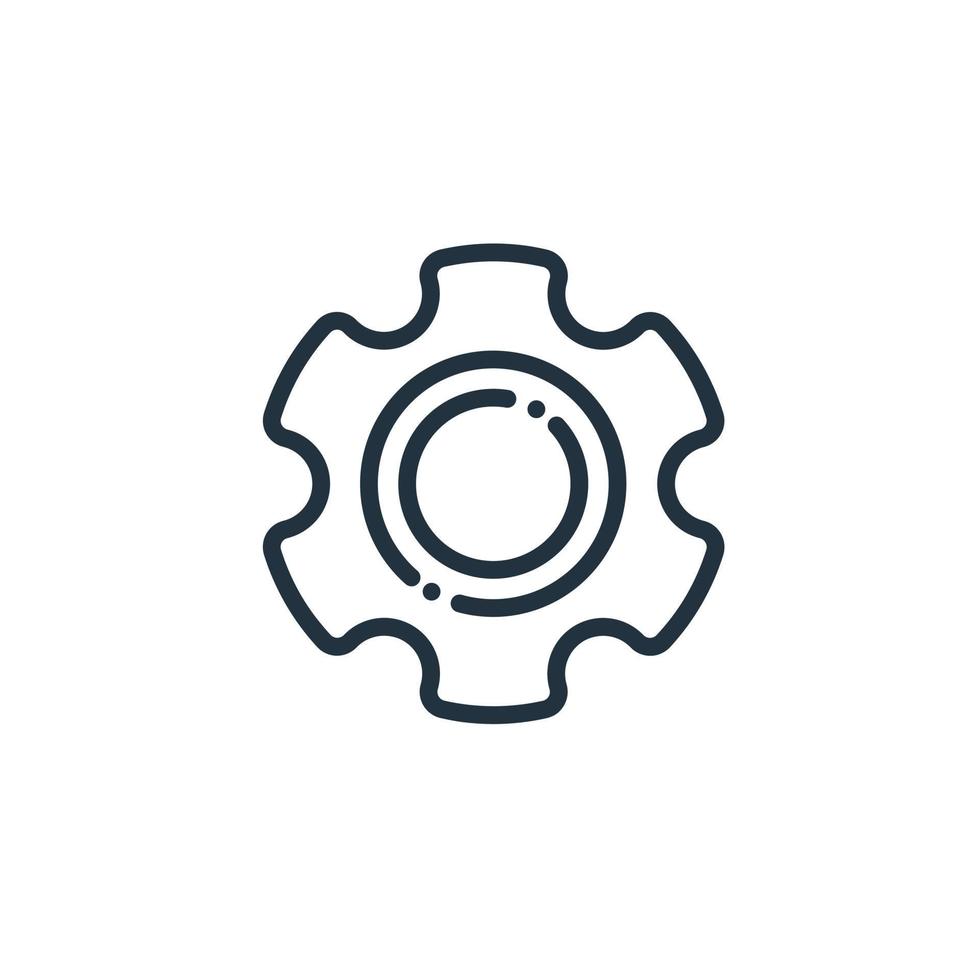 Gear icon isolated on a white background. Gear symbol for web and mobile apps. vector