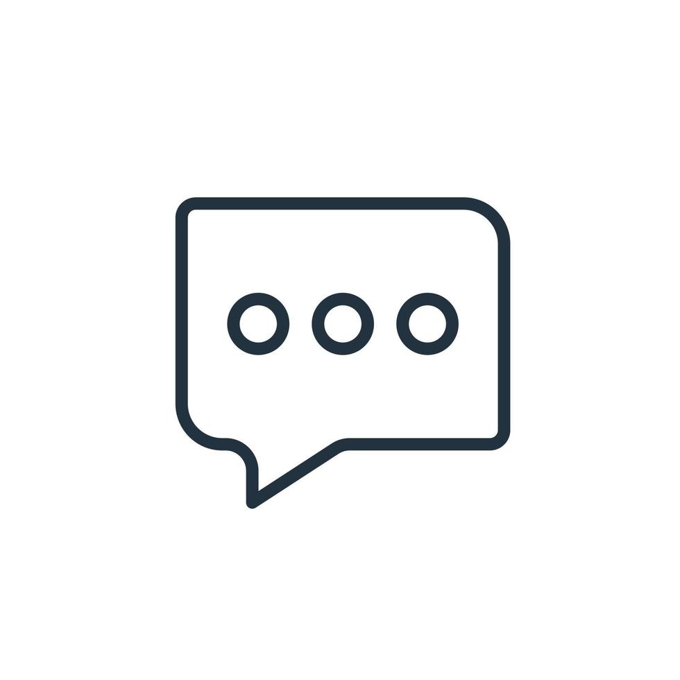 Message icon isolated on a white background. Message symbol for web and mobile apps. vector