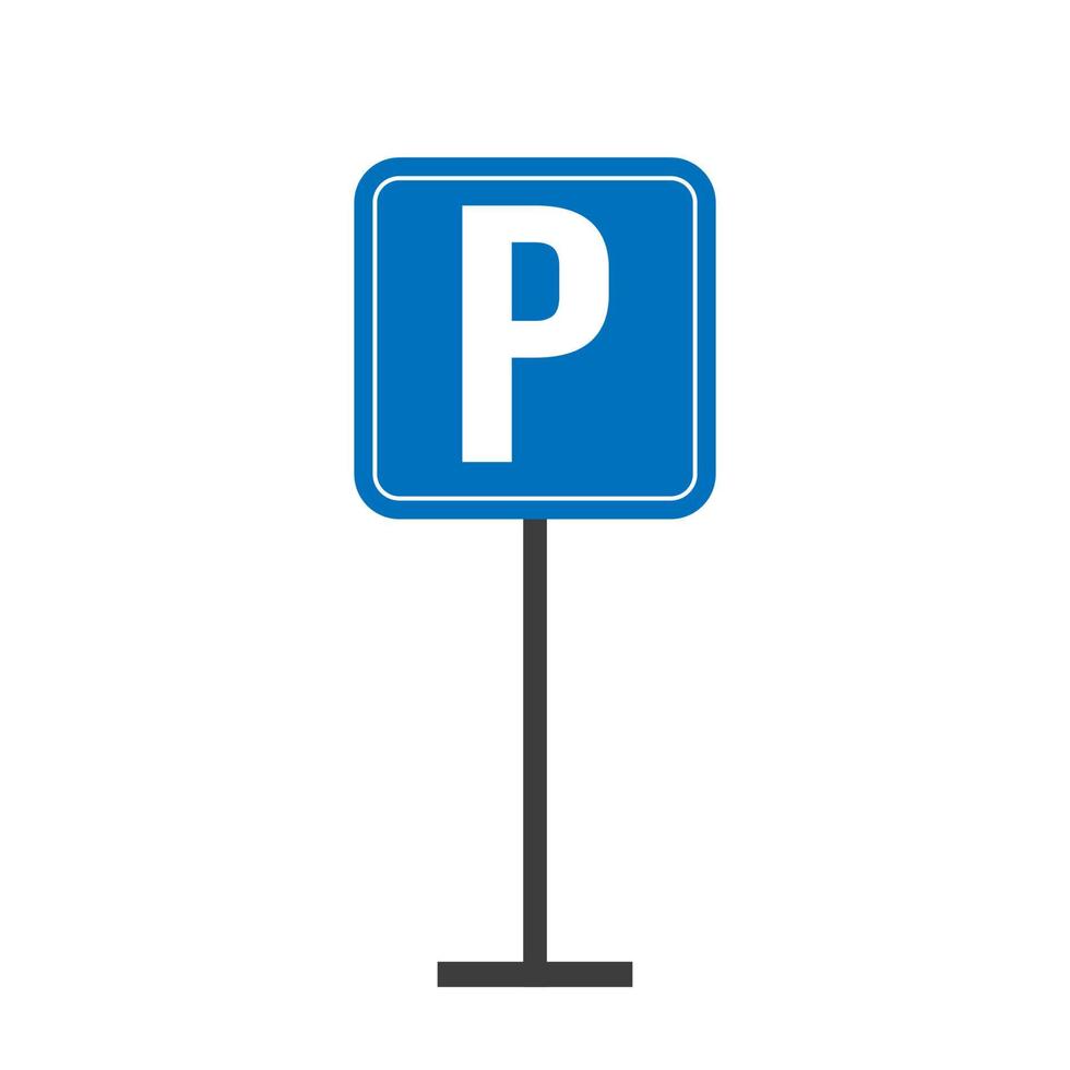 Road sign parking. Vector illustration