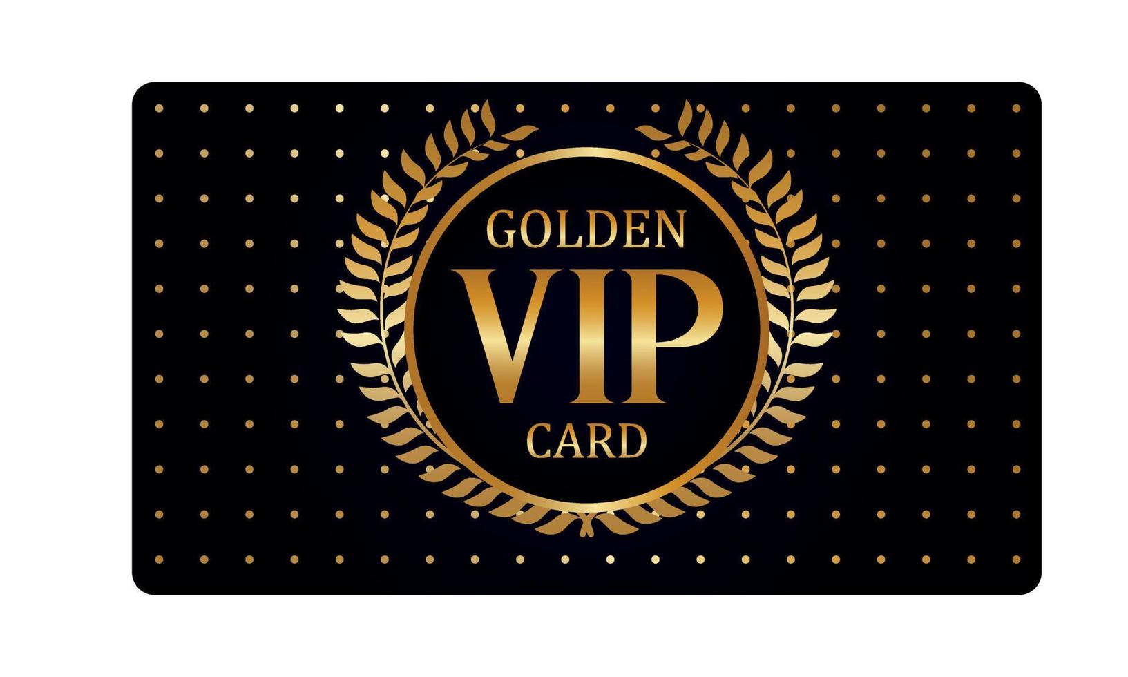 Gold VIP card, invitation on a dark background with glow. vector