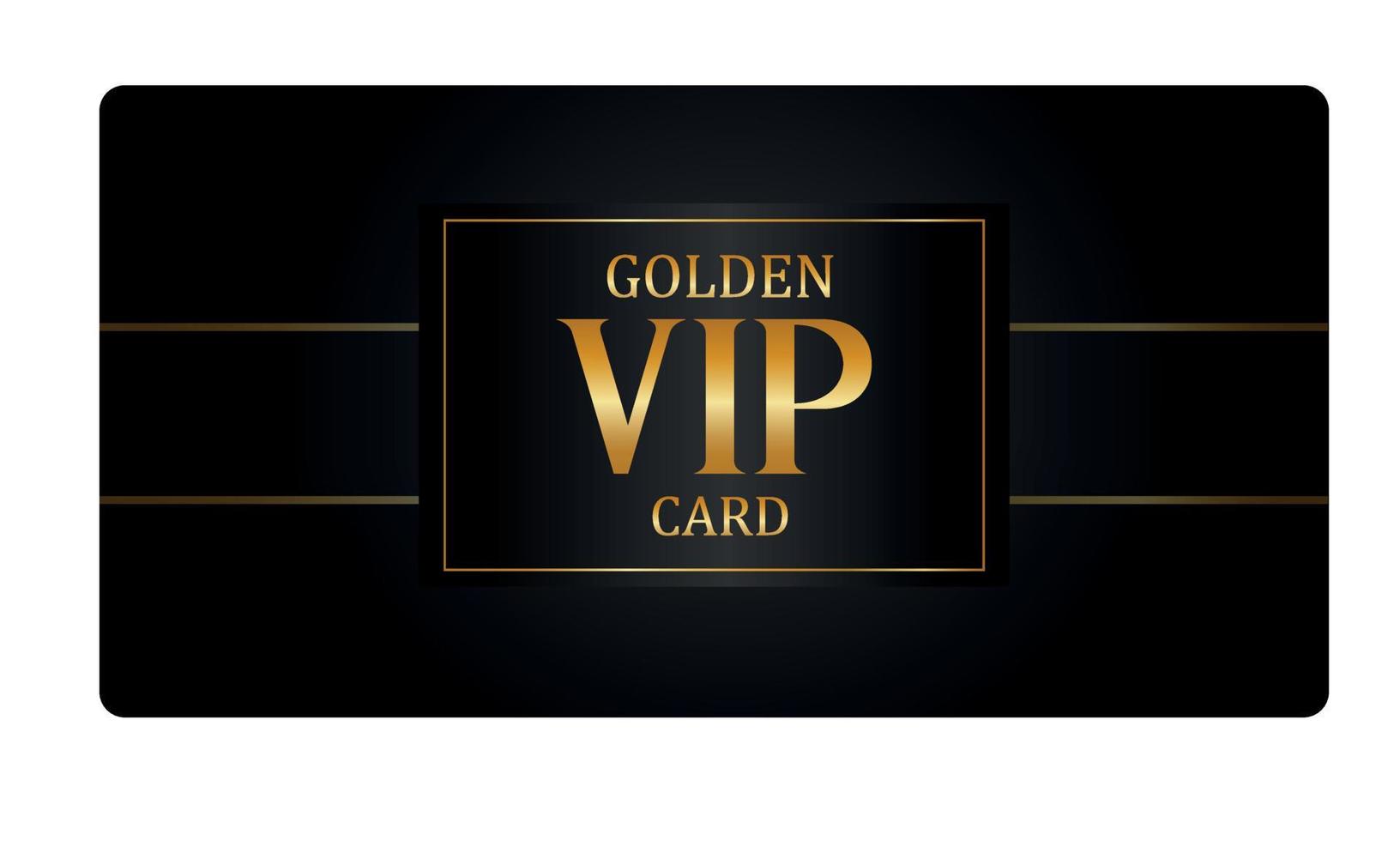 Golden Black VIP Card. Vector illustration