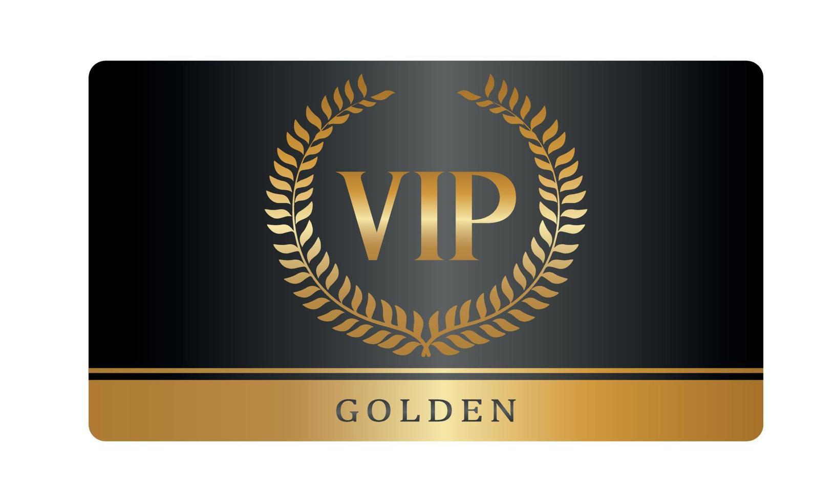 Gold VIP card, invitation template. vector