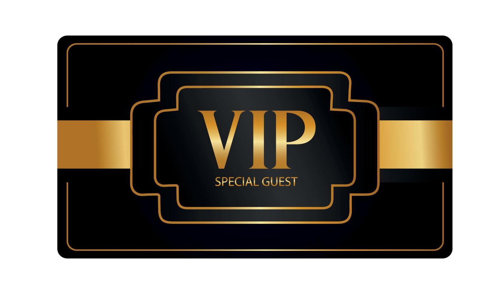 Golden VIP card. Vector illustration