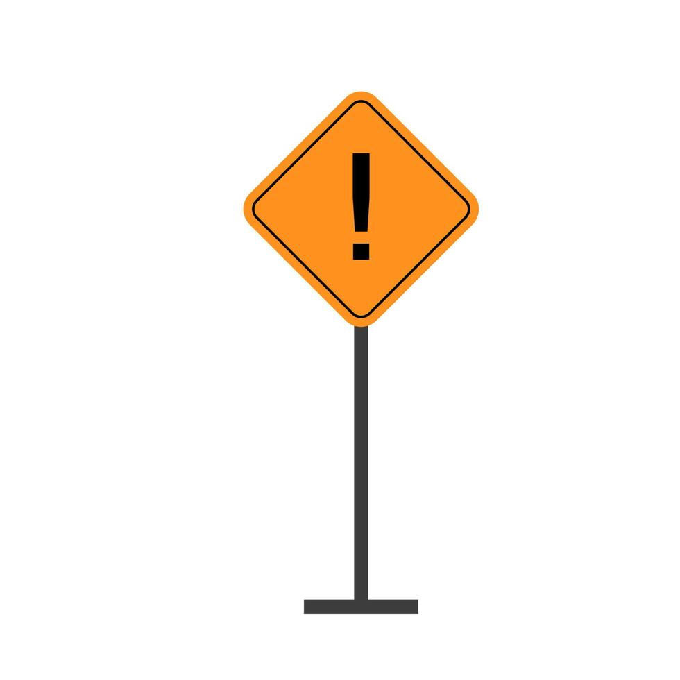 Road sign attention. Vector illustration