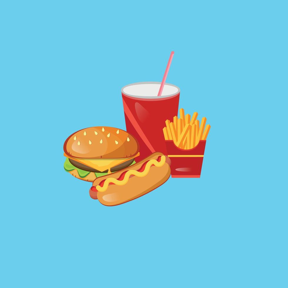 Fast food. Fast Food Poster. Delivery. vector