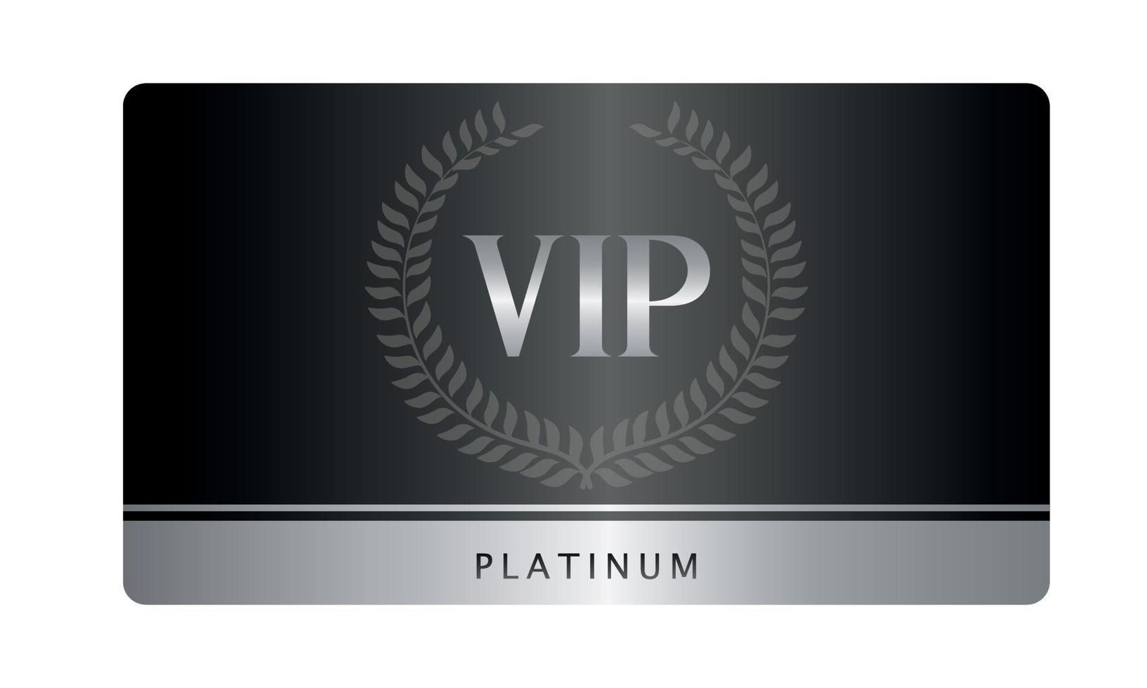 platino, tarjeta vip plateada, plantilla de invitación. vector