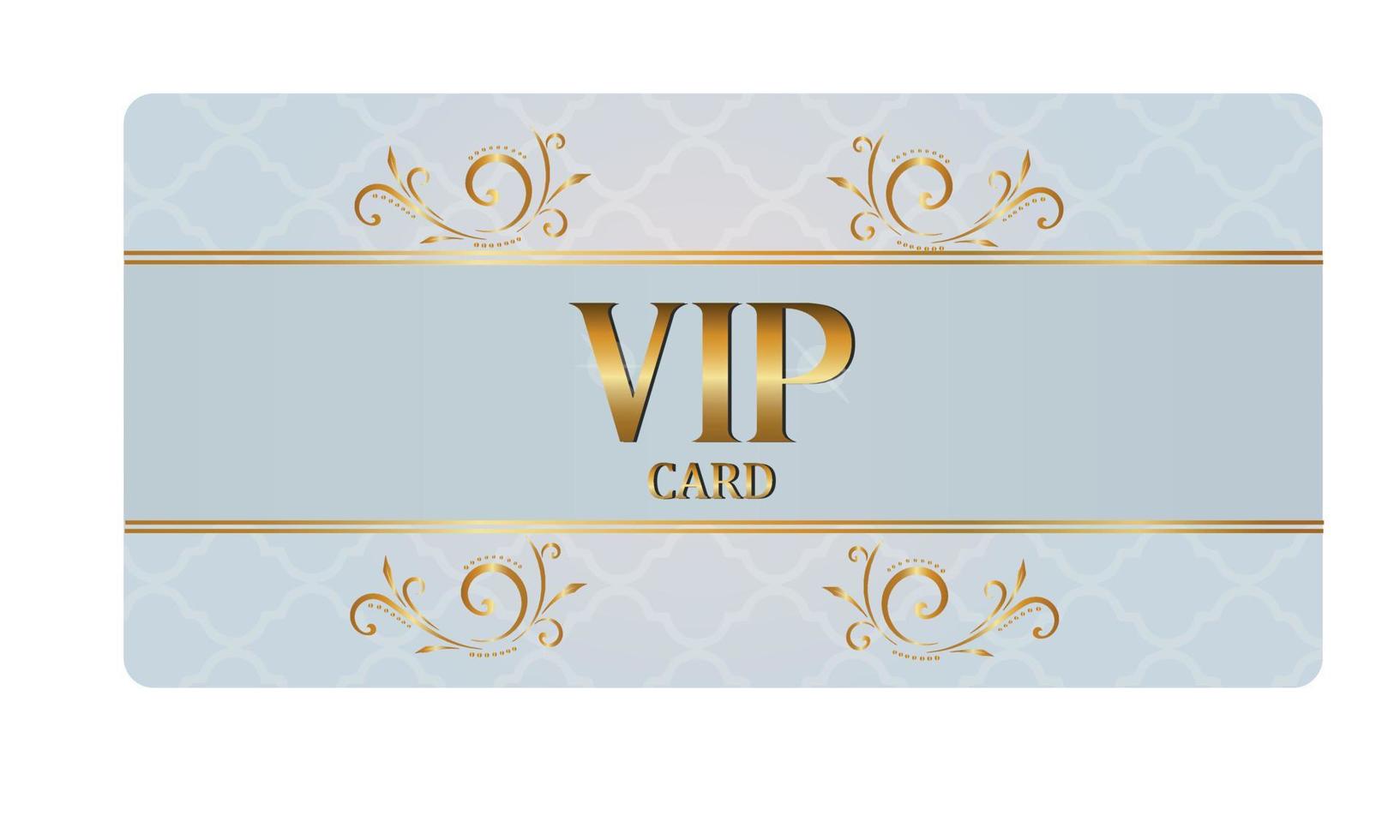 Gold silver VIP card. Vector illustration