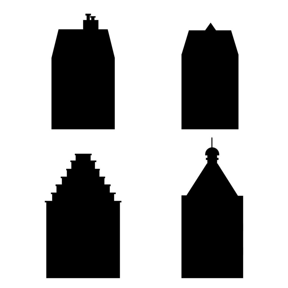 Silhouettes of houses. Vector illustration.