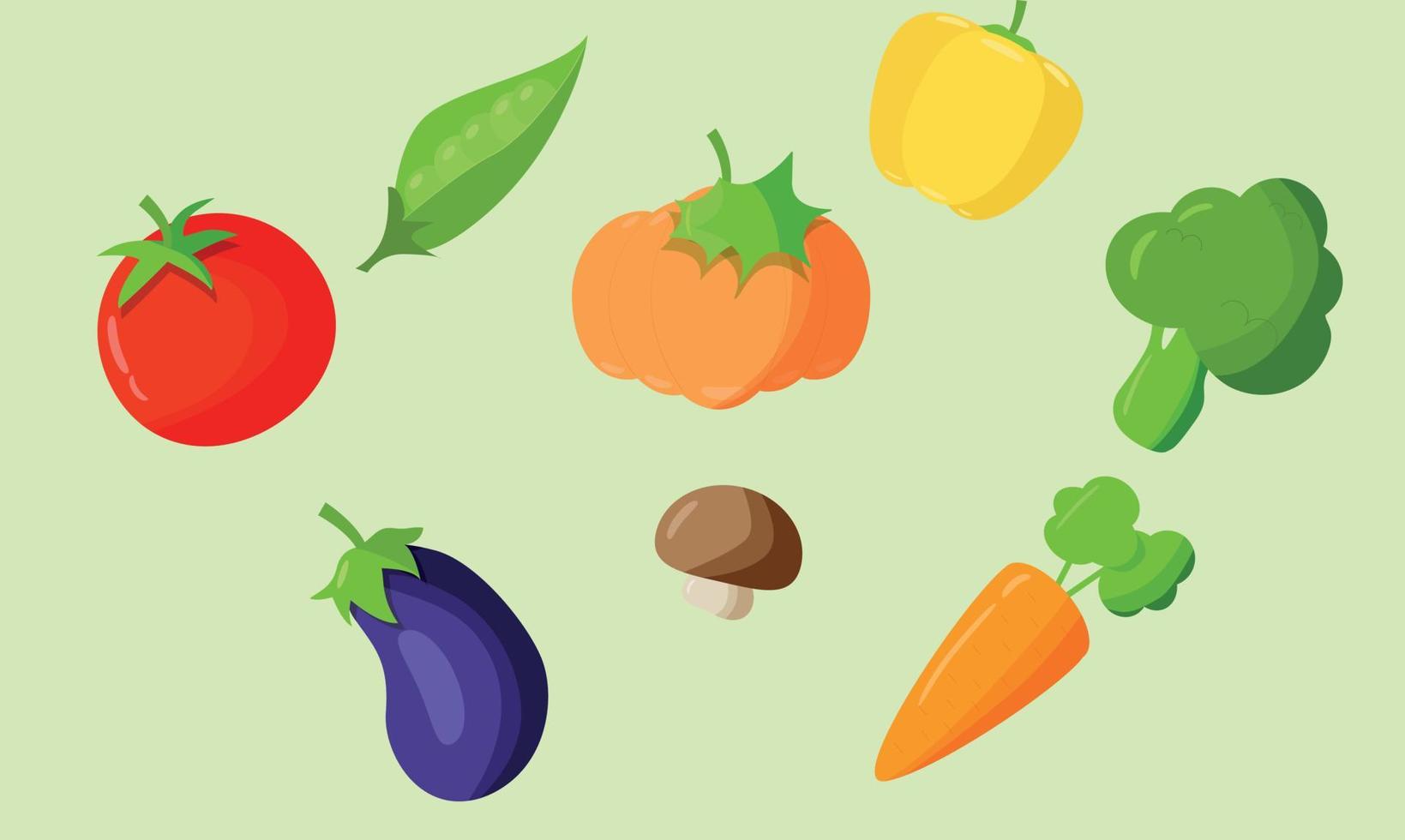 Vegetables. Healthy food. vector
