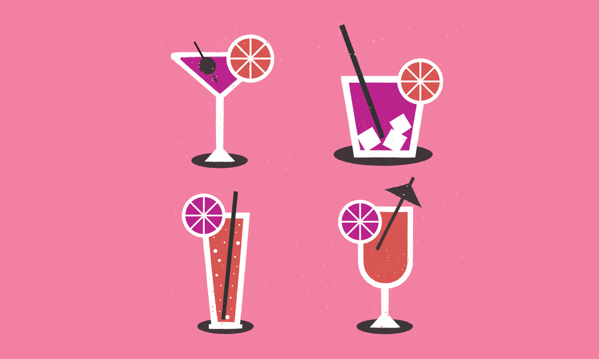 A set of retro cocktails. A set of drinks. 13388256 Vector Art at Vecteezy