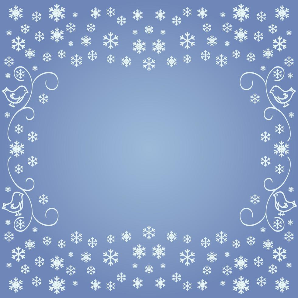Image of snowflakes from the ornament on a dark blue background. EPS10 vector